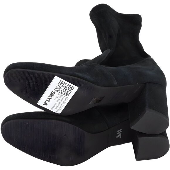 Stuart Weitzman Woman Yuliana Suede Ankle Boots Black Size 4 B - Picture 5 of 5